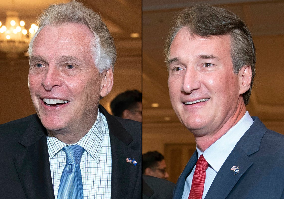 Terry McAuliffe og Glenn Youngkinn er motkandidater i høstens guvernørvalg i Virginia. Diskusjonen rundt kritisk raseteori i skolen kan få avgjørende betydning for utfallet av valget. Foto: AP /Cliff Owen/ NTB Terry McAuliffe og Glenn Youngkinn er motkandidater i høstens guvernørvalg i Virginia. Diskusjonen rundt kritisk raseteori i skolen kan få avgjørende betydning for utfallet av valget. Foto: AP /Cliff Owen/ NTB