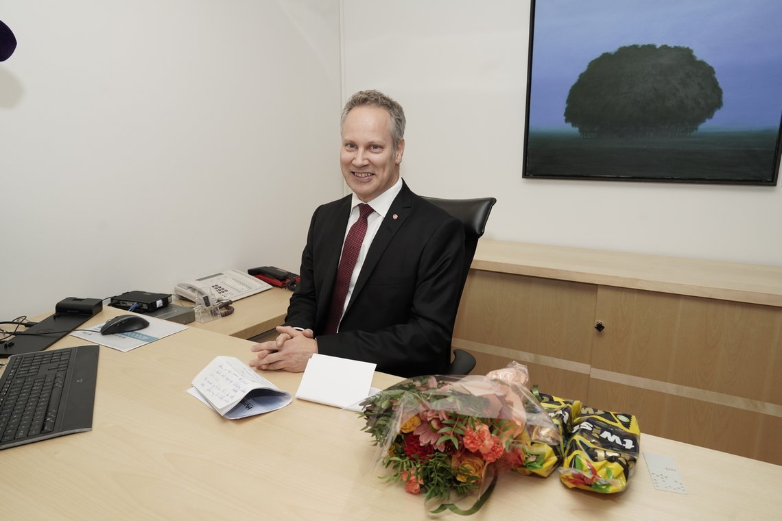 Arbeiderpartiets Jon-Ivar Nygård har tatt over statsrådsstolen i samferdselsdepartementet. Foto: Heiko Junge / NTB Arbeiderpartiets Jon-Ivar Nygård har tatt over statsrådsstolen i samferdselsdepartementet. Foto: Heiko Junge / NTB