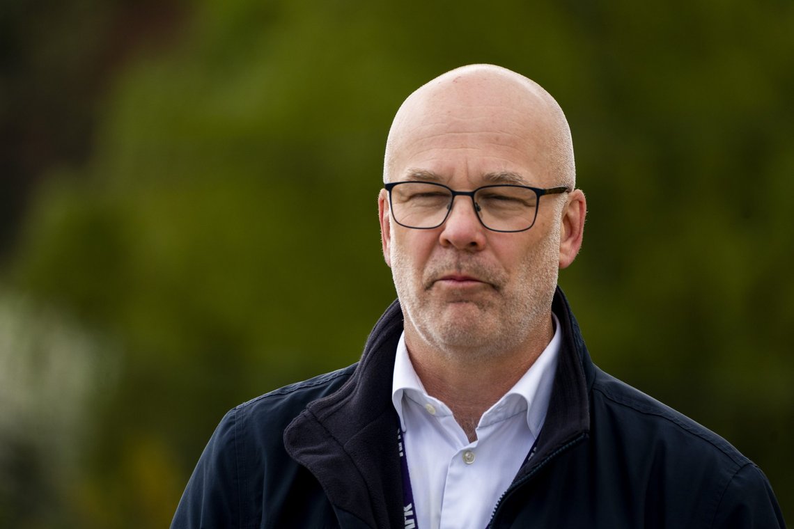 Oslo 20210518.
Kringkastingssjef Thor Gjermund Eriksen under pressemøtet om flyttingen av NRKs hovedkontor fra Marienlyst til Ensjø.
Foto: Terje Pedersen / NTB Oslo 20210518.
Kringkastingssjef Thor Gjermund Eriksen under pressemøtet om flyttingen av NRKs hovedkontor fra Marienlyst til Ensjø.
Foto: Terje Pedersen / NTB