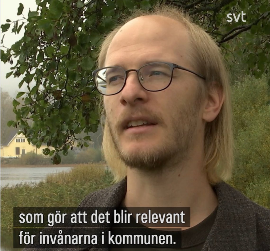Jimmy Alm er Sveriges første kommunepoeter.
Foto: Skjermbilde SVT Jimmy Alm er Sveriges første kommunepoeter.
Foto: Skjermbilde SVT