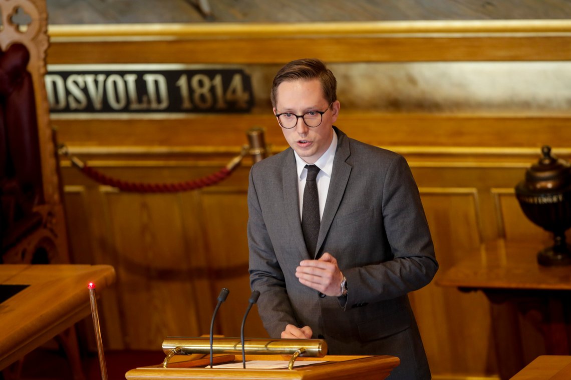 Kristian Tonning Riise (H) i Stortinget i 2020. Foto: Vidar Ruud / NTB Kristian Tonning Riise (H) i Stortinget i 2020. Foto: Vidar Ruud / NTB
