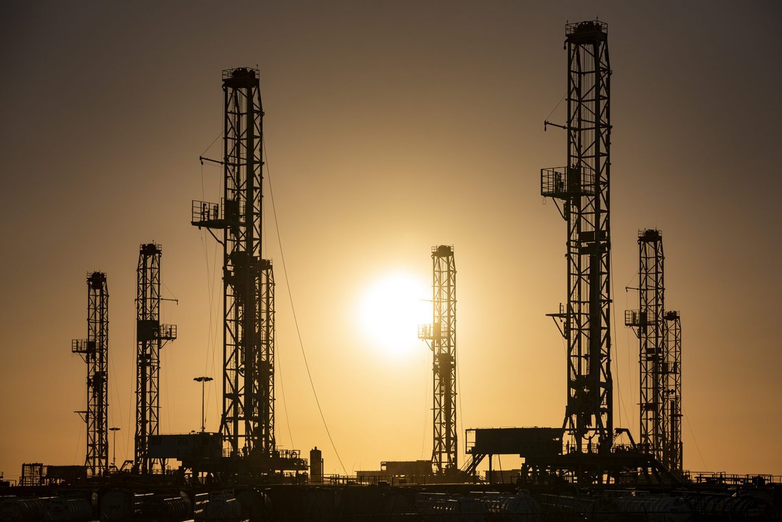 The morning sun rises behind oil rigs sitting in storage Saturday, Feb. 6, 2021 at a yard outside of Odessa, Texas. The OPEC oil cartel and allied countries said Thursday, April 1, 2021 that they have decided to add gradually add back some 2 million barrels per barrel per day of oil production from May to July, moving cautiously in pace with the recovery of the global economy from the COVID-19 pandemic. (Eli Hartman/Odessa American via AP, file) The morning sun rises behind oil rigs sitting in storage Saturday, Feb. 6, 2021 at a yard outside of Odessa, Texas. The OPEC oil cartel and allied countries said Thursday, April 1, 2021 that they have decided to add gradually add back some 2 million barrels per barrel per day of oil production from May to July, moving cautiously in pace with the recovery of the global economy from the COVID-19 pandemic. (Eli Hartman/Odessa American via AP, file)