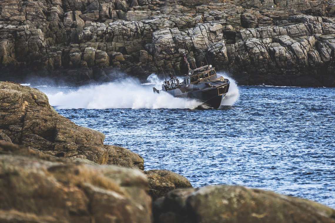 Arkivbilde av stridsbåt fra taktisk båtskvadron. Foto: Mats Grimsæth, Forsvarets mediesenter/NTB. Arkivbilde av stridsbåt fra taktisk båtskvadron. Foto: Mats Grimsæth, Forsvarets mediesenter/NTB.