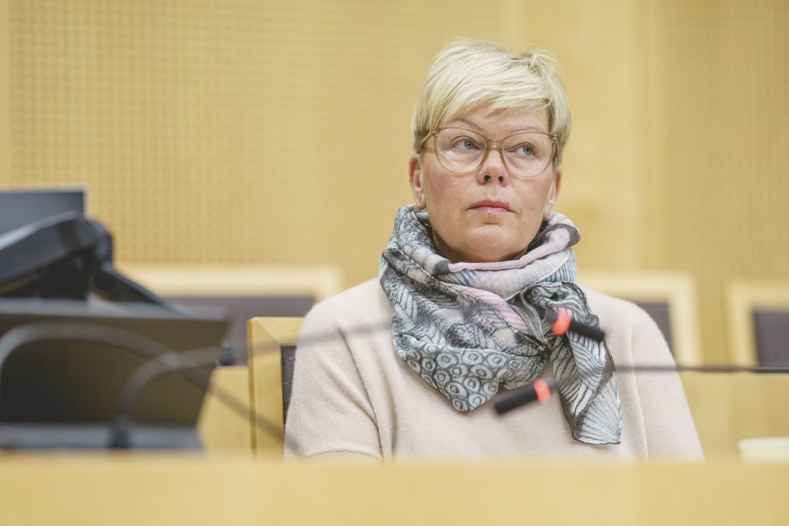 Tidligere stortingsrepresentant Hege Haukeland Liadal (Ap) i Oslo tingrett der hun er tiltalt for grovt bedrageri av Stortinget. Foto: Stian Lysberg Solum / NTB Tidligere stortingsrepresentant Hege Haukeland Liadal (Ap) i Oslo tingrett der hun er tiltalt for grovt bedrageri av Stortinget. Foto: Stian Lysberg Solum / NTB