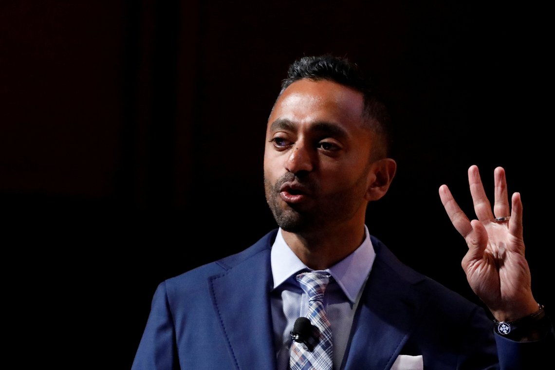 Chamath Palihapitiya bryr seg ikke om uighurenes situasjon, og tror heller ingen andre gjør det. Foto: REUTERS/ Brendan McDermid// NTB Chamath Palihapitiya bryr seg ikke om uighurenes situasjon, og tror heller ingen andre gjør det. Foto: REUTERS/ Brendan McDermid// NTB