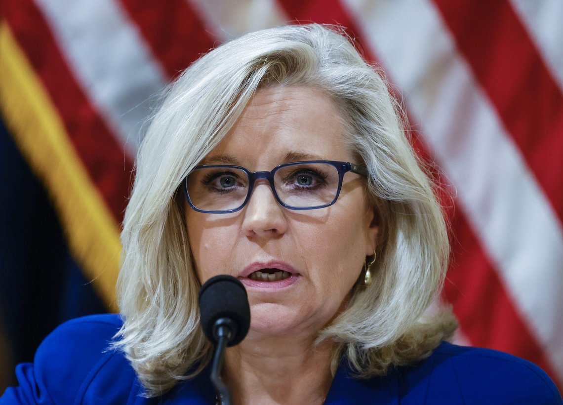 FILE - Rep. Liz Cheney, R-Wy., listens to testimony from Washington Metropolitan Police Department Officer Daniel Hodges during the House select committee hearing on the Jan. 6 attack on Capitol Hill in Washington, on July 27, 2021. The Donald Trump-backed opponent of Cheney finished 2021 with what in any previous year would have been a major fundraising haul for Wyoming but amounted to a small fraction of the over $2 million raised by Cheney for her best quarter yet. (Jim Bourg/Pool via AP) FILE - Rep. Liz Cheney, R-Wy., listens to testimony from Washington Metropolitan Police Department Officer Daniel Hodges during the House select committee hearing on the Jan. 6 attack on Capitol Hill in Washington, on July 27, 2021. The Donald Trump-backed opponent of Cheney finished 2021 with what in any previous year would have been a major fundraising haul for Wyoming but amounted to a small fraction of the over $2 million raised by Cheney for her best quarter yet. (Jim Bourg/Pool via AP)