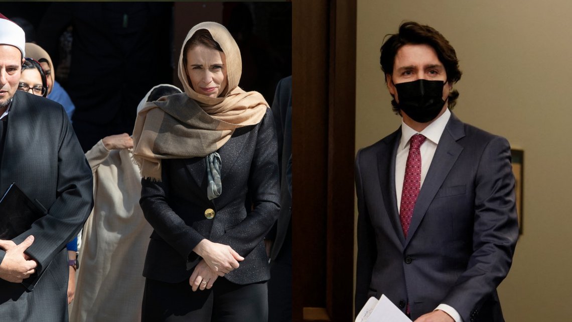 Jacinda Ardern og Justin Trudeau forsøker å styre sine land med falsk empati. Resultatet er ikke til borgernes beste. Foto: AP /Mark Baker - REUTERS/Blair Gable - NTB Jacinda Ardern og Justin Trudeau forsøker å styre sine land med falsk empati. Resultatet er ikke til borgernes beste. Foto: AP /Mark Baker - REUTERS/Blair Gable - NTB