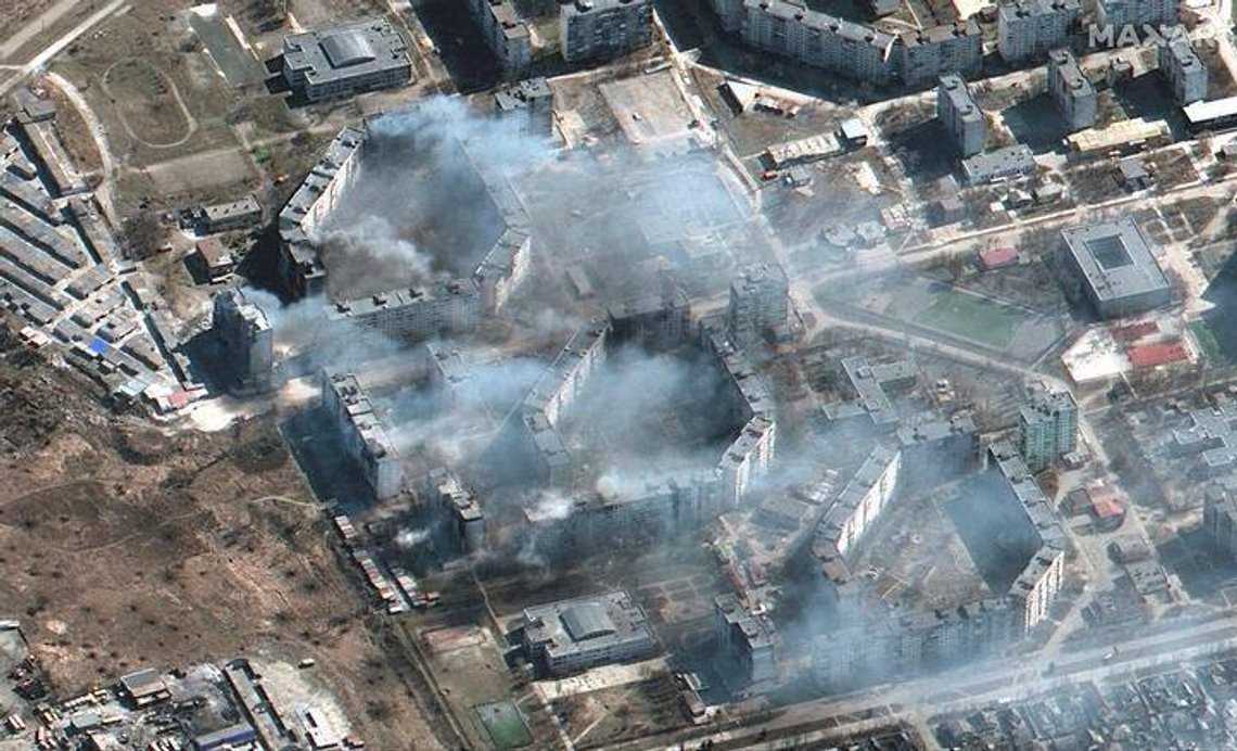 Bildet viser Mariupol, som ligger ved Azovhavet, og Ukraina nå ikke lenger har tilgang til. Foto: Maxar Technologies Bildet viser Mariupol, som ligger ved Azovhavet, og Ukraina nå ikke lenger har tilgang til. Foto: Maxar Technologies