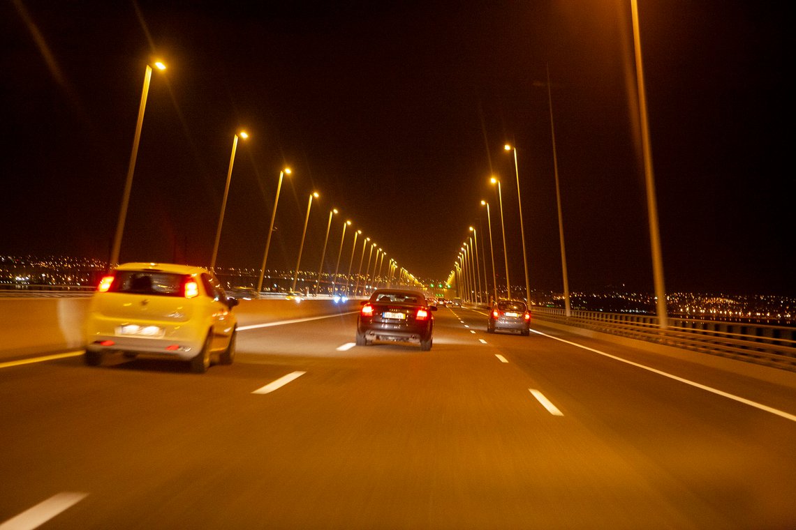 Ponte Vasco da Gama i Lisboa er den lengste veibro i EU med sine 17,2 km. Bredden er 30 meter. Foto: Arnt Jensvoll Ponte Vasco da Gama i Lisboa er den lengste veibro i EU med sine 17,2 km. Bredden er 30 meter. Foto: Arnt Jensvoll