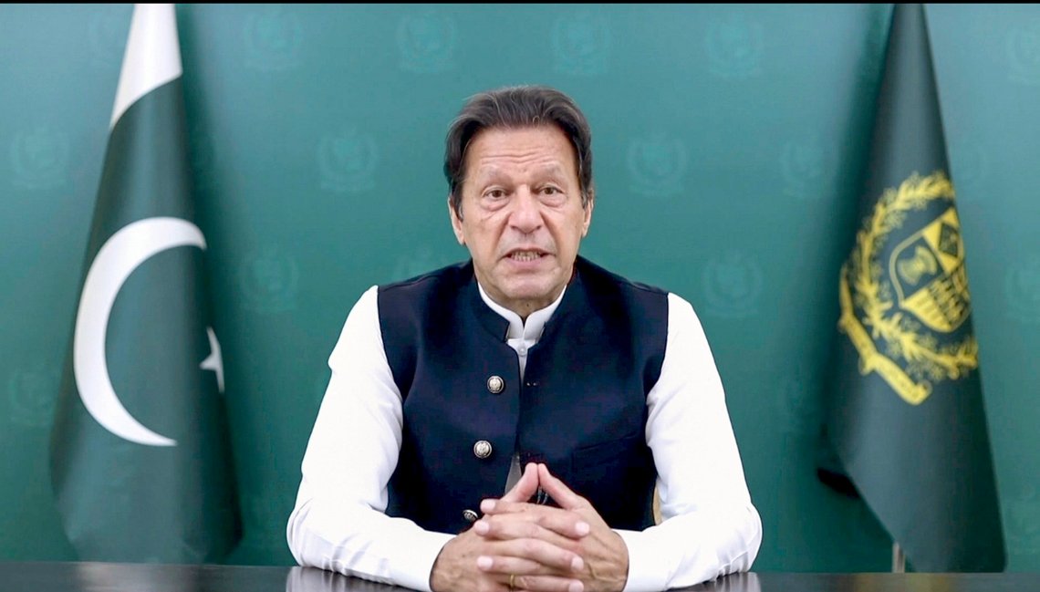 Pakistans statsminister Imran Khan gratulerte igår det muslimske verdenssamfunn med at FN har anerkjent den alvorlige islamofobi-utfordringen verden står overfor. FN Web TV / AP /NTB Pakistans statsminister Imran Khan gratulerte igår det muslimske verdenssamfunn med at FN har anerkjent den alvorlige islamofobi-utfordringen verden står overfor. FN Web TV / AP /NTB