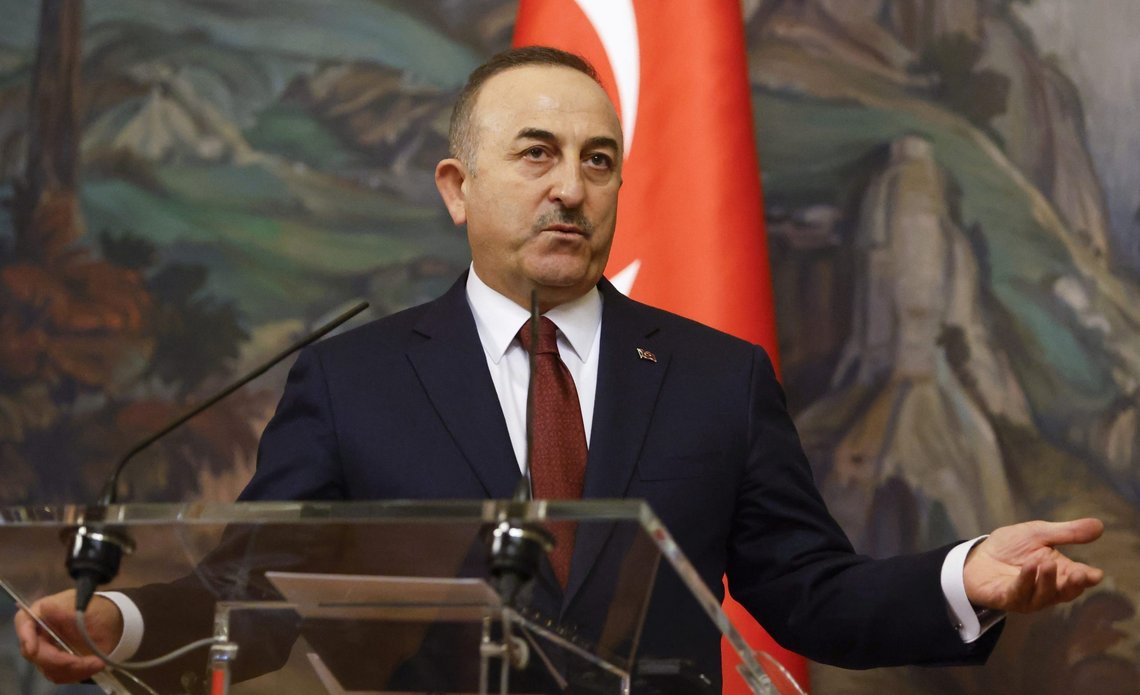 Tyrkias utenriksminister Mevlut Cavusoglu. Foto: Maxim Shemetov / Pool Photo via AP / NTB Tyrkias utenriksminister Mevlut Cavusoglu. Foto: Maxim Shemetov / Pool Photo via AP / NTB