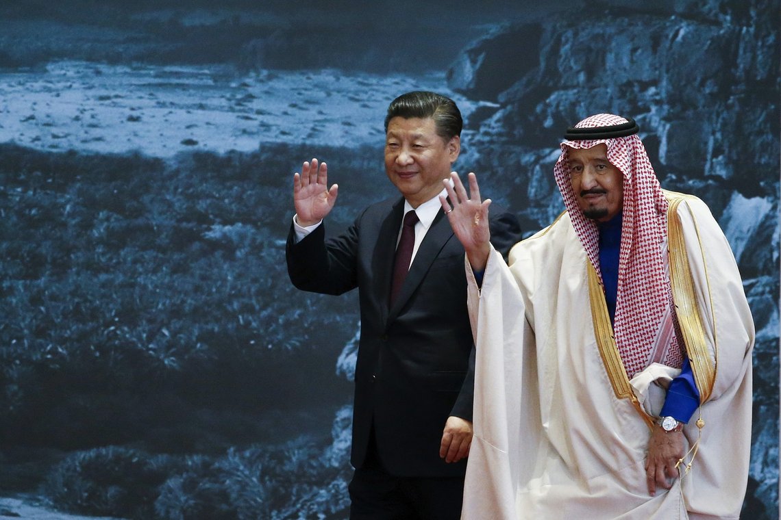 Saudiernes kong Salman sammen med Kinas president Xi Jinping. Foto: Lintao Zhang/AP/NTB Saudiernes kong Salman sammen med Kinas president Xi Jinping. Foto: Lintao Zhang/AP/NTB
