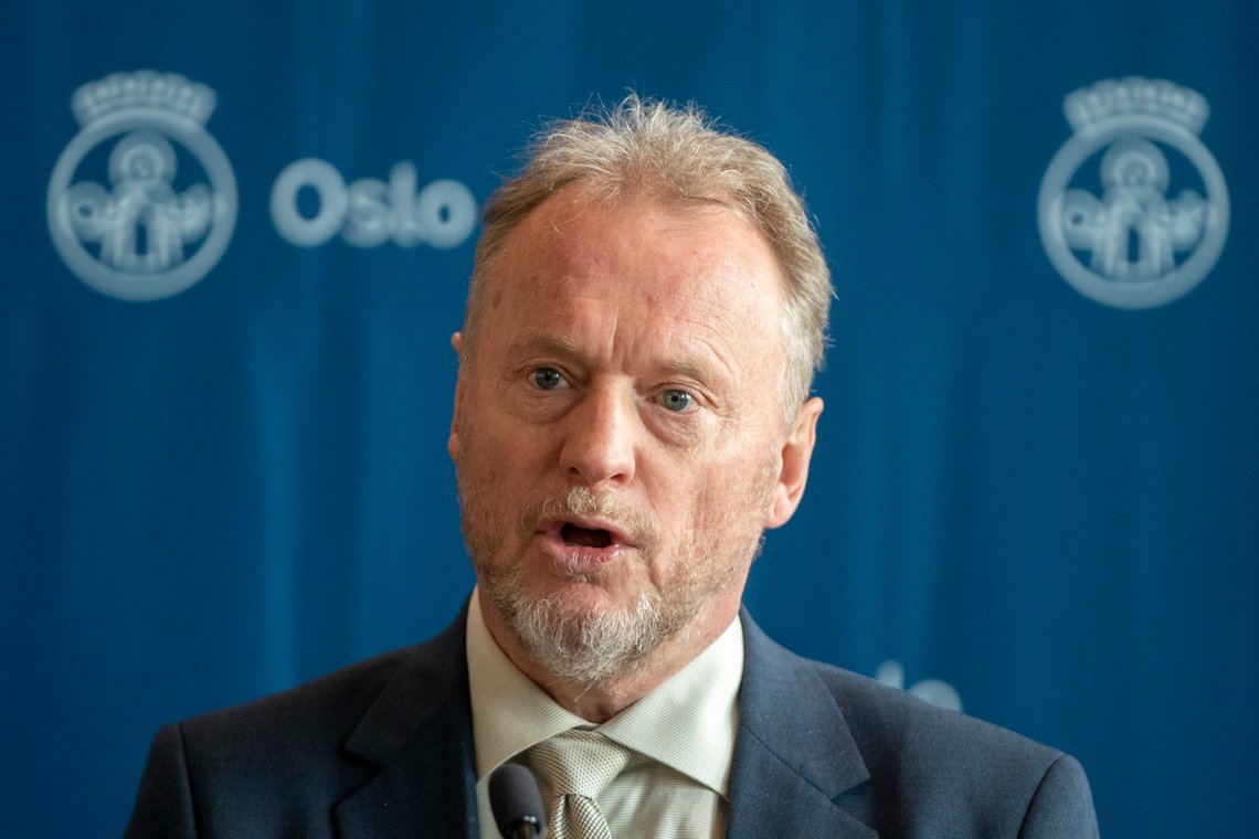 Oslo 20220322.
Byrådsleder Raymond Johansen under en pressekonferanse om en stor transaksjon i energisektoren og karbonfangst på Klemetsrud.
Foto: Terje Pedersen / NTB Oslo 20220322.
Byrådsleder Raymond Johansen under en pressekonferanse om en stor transaksjon i energisektoren og karbonfangst på Klemetsrud.
Foto: Terje Pedersen / NTB