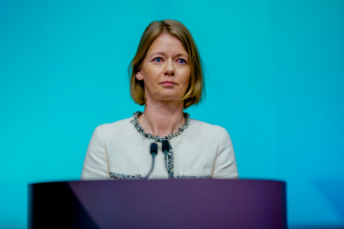 Oslo 20220324.
Sentralbanksjef Ida Wolden Bache under pressekonferansen med rentebeslutning og presentasjon av Pengepolitisk rapport 1/22 i Norges Bank i Oslo.
Foto: Stian Lysberg Solum / NTB Oslo 20220324.
Sentralbanksjef Ida Wolden Bache under pressekonferansen med rentebeslutning og presentasjon av Pengepolitisk rapport 1/22 i Norges Bank i Oslo.
Foto: Stian Lysberg Solum / NTB