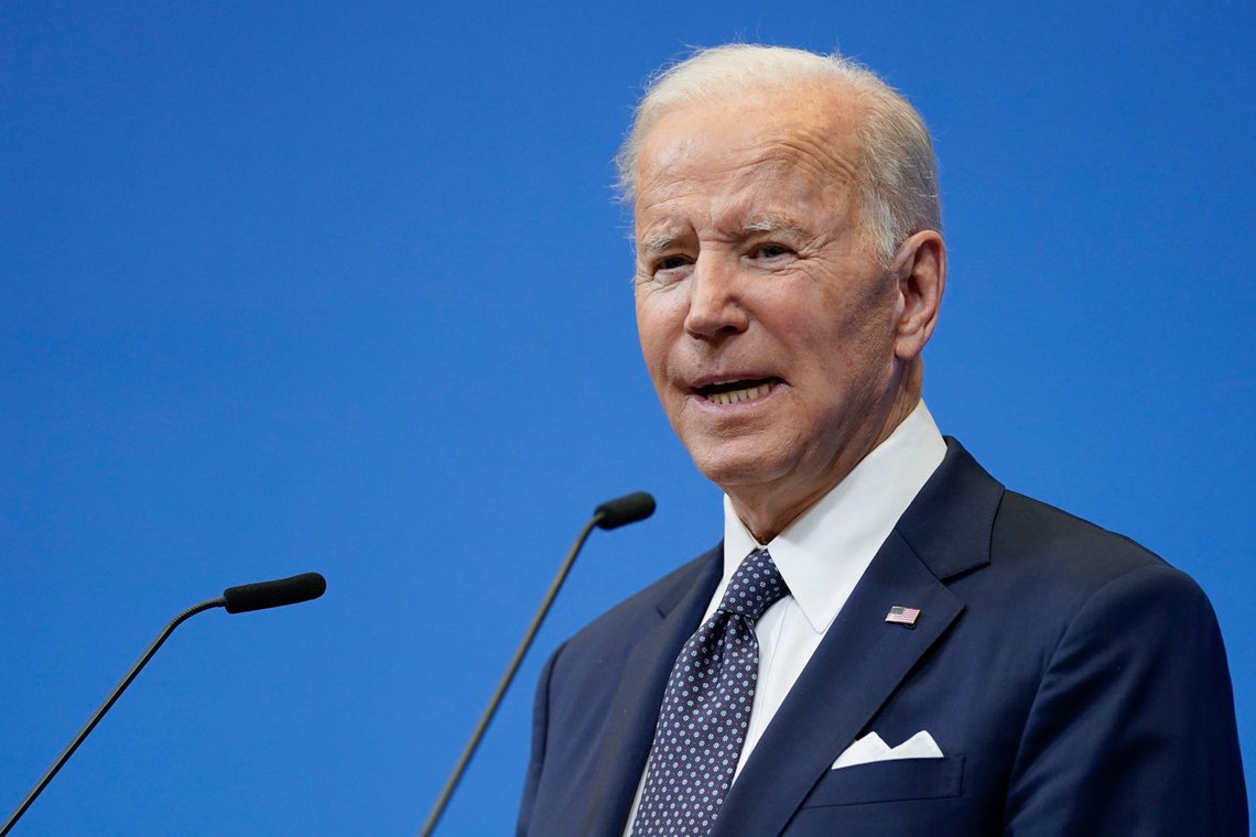 USAs president Joe Biden var torsdag i Brussel for å delta på et ekstraordinært toppmøte i Nato. På en pressekonferanse sa Biden at matmangel vil bli en realitet. Foto: Evan Vucci / AP / NTB USAs president Joe Biden var torsdag i Brussel for å delta på et ekstraordinært toppmøte i Nato. På en pressekonferanse sa Biden at matmangel vil bli en realitet. Foto: Evan Vucci / AP / NTB
