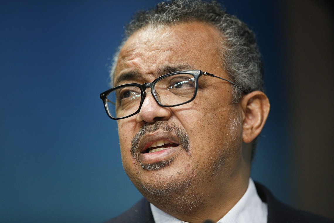 WHO-sjef Tedros Adhanom Ghebreyesus. Foto: Johanna Geron, Pool Photo via AP / NTB WHO-sjef Tedros Adhanom Ghebreyesus. Foto: Johanna Geron, Pool Photo via AP / NTB