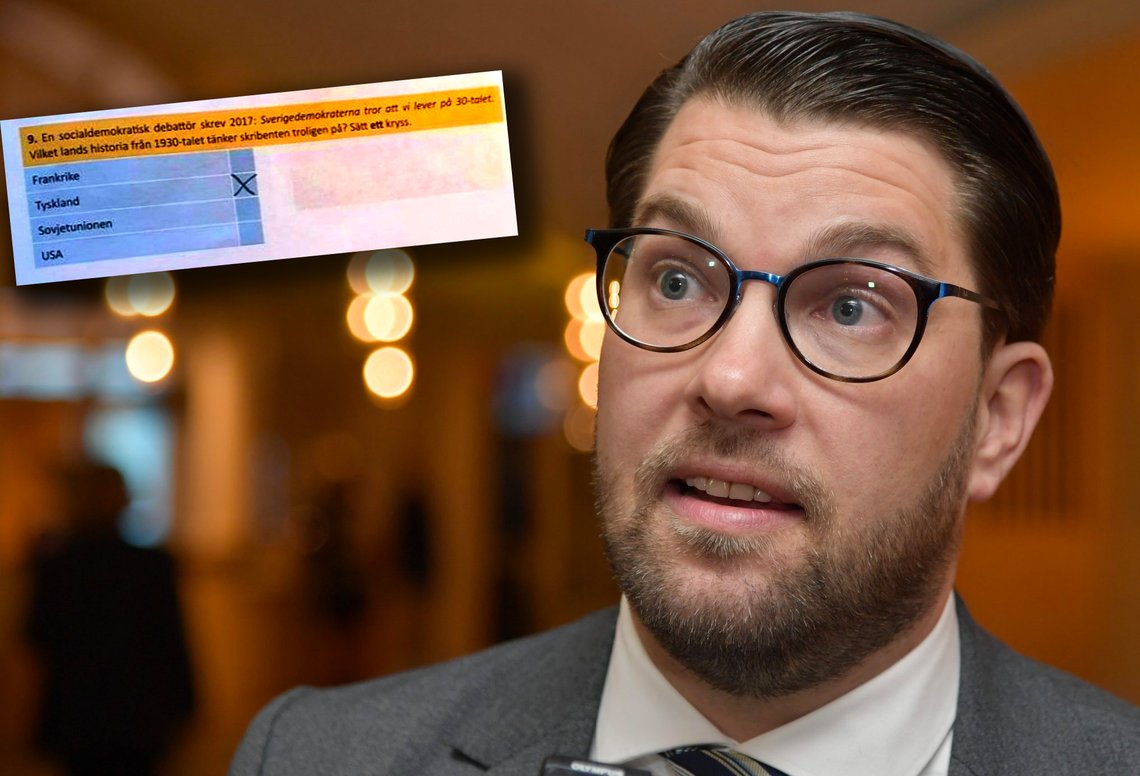 Sverigedemokratenes partileder Jimmie Åkesson. Foto: Anders Wiklund/ TT / NTB / Skjermdump fra Twitter Sverigedemokratenes partileder Jimmie Åkesson. Foto: Anders Wiklund/ TT / NTB / Skjermdump fra Twitter