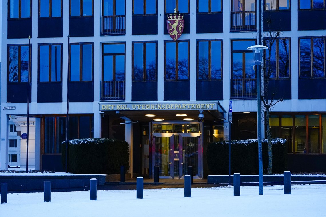 Det kongelige Utenriksdepartement i Oslo. Foto: Lise Åserud / NTB Det kongelige Utenriksdepartement i Oslo. Foto: Lise Åserud / NTB