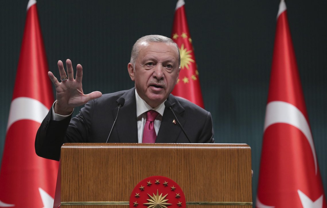 Tyrkias president Recep Tayyip Erdogan. Foto: Turkish Presidency via AP Photo/NTB Tyrkias president Recep Tayyip Erdogan. Foto: Turkish Presidency via AP Photo/NTB