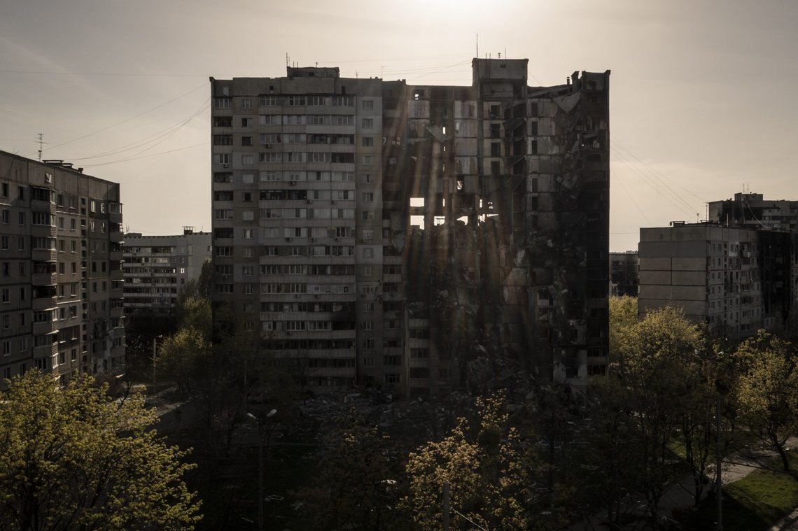 FILE - A building heavily damaged by multiple Russian bombardments stands near a frontline in Kharkiv, Ukraine, Monday, April 25, 2022. Ukraine's second-largest city, has been under sustained Russian attack since the beginning of the war in late February. (AP Photo/Felipe Dana, File) FILE - A building heavily damaged by multiple Russian bombardments stands near a frontline in Kharkiv, Ukraine, Monday, April 25, 2022. Ukraine's second-largest city, has been under sustained Russian attack since the beginning of the war in late February. (AP Photo/Felipe Dana, File)