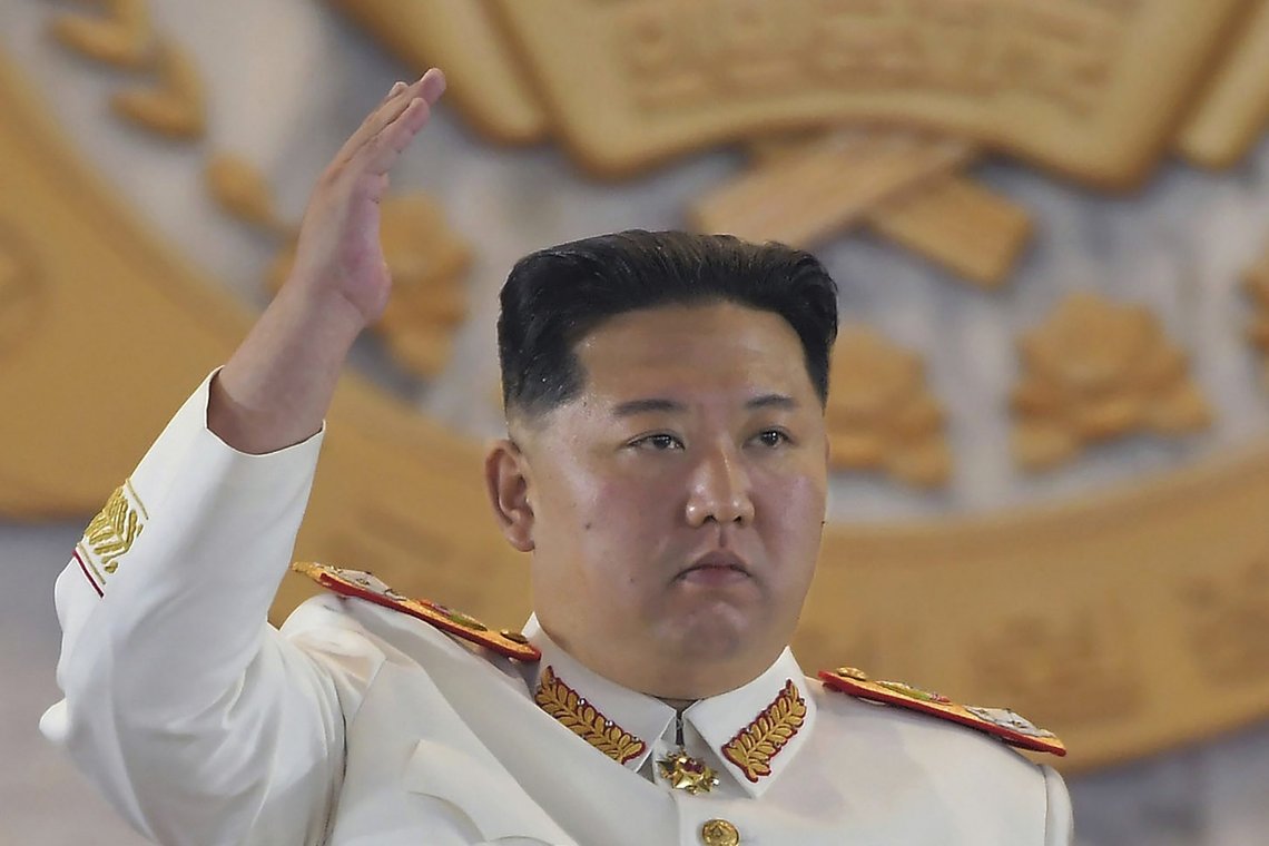FILE - In this photo provided by the North Korean government, North Korean leader Kim Jong Un delivers a speech during a military parade to mark the 90th anniversary of North Korea's army at the Kim Il Sung Square in Pyongyang, North Korea on April25, 2022. Independent journalists were not given access to cover the event depicted in this image distributed by the North Korean government. The content of this image is as provided and cannot be independently verified. Korean language watermark on image as provided by source reads: "KCNA" which is the abbreviation for Korean Central News Agency. (Korean Central News Agency/Korea News Service via AP, File) FILE - In this photo provided by the North Korean government, North Korean leader Kim Jong Un delivers a speech during a military parade to mark the 90th anniversary of North Korea's army at the Kim Il Sung Square in Pyongyang, North Korea on April25, 2022. Independent journalists were not given access to cover the event depicted in this image distributed by the North Korean government. The content of this image is as provided and cannot be independently verified. Korean language watermark on image as provided by source reads: "KCNA" which is the abbreviation for Korean Central News Agency. (Korean Central News Agency/Korea News Service via AP, File)