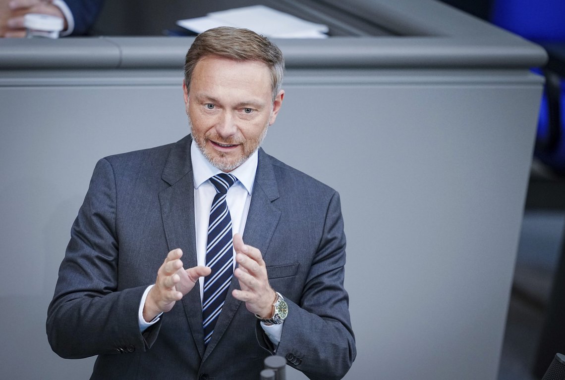 Christian Lindner, Federal Minister of Finance, speaks in the Bundestag at the start of the budget week in parliament in Berlin, Germany, Monday, May 31, 2022. The Bundestag votes on the 2022 budget in second deliberation. (Kay Nietfeld/dpa via AP) Christian Lindner, Federal Minister of Finance, speaks in the Bundestag at the start of the budget week in parliament in Berlin, Germany, Monday, May 31, 2022. The Bundestag votes on the 2022 budget in second deliberation. (Kay Nietfeld/dpa via AP)