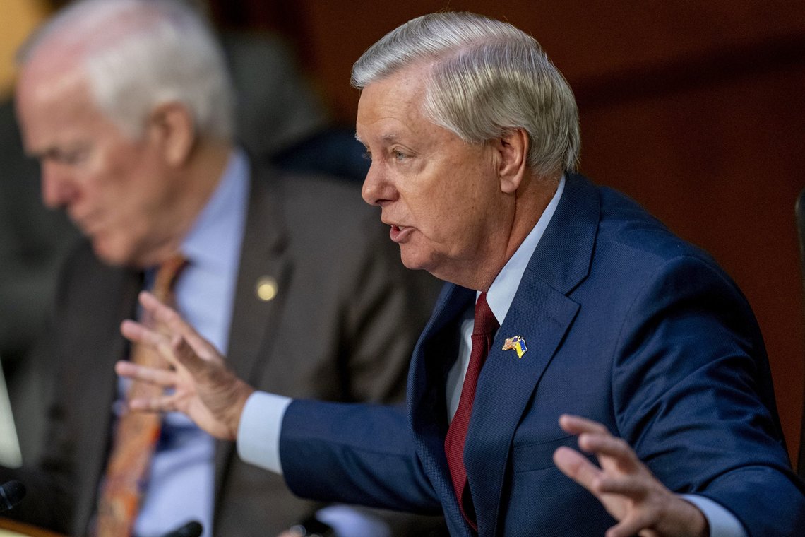 Sen. Lindsey Graham, R-S.C., right, accompanied by Sen. John Cornyn, R-Texas, left, questions Supreme Court nominee Ketanji Brown Jackson during her Senate Judiciary Committee confirmation hearing on Capitol Hill in Washington, Wednesday, March 23, 2022. (AP Photo/Andrew Harnik) Sen. Lindsey Graham, R-S.C., right, accompanied by Sen. John Cornyn, R-Texas, left, questions Supreme Court nominee Ketanji Brown Jackson during her Senate Judiciary Committee confirmation hearing on Capitol Hill in Washington, Wednesday, March 23, 2022. (AP Photo/Andrew Harnik)