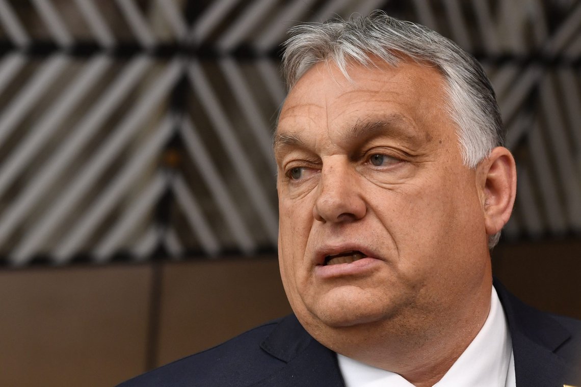 FILE - Hungarian Prime Minister Viktor Orban speaks to media prior the extraordinary meeting of EU leaders to discuss Ukraine, energy and food security at the Europa building in Brussels, Monday, May 30, 2022. A spokesperson for the European Union’s executive arm says Hungary is discriminating against citizens of other EU countries by offering discounted fuel to drivers of vehicles with Hungarian license plates. (AP Photo/Geert Vanden Wijngaert, File) FILE - Hungarian Prime Minister Viktor Orban speaks to media prior the extraordinary meeting of EU leaders to discuss Ukraine, energy and food security at the Europa building in Brussels, Monday, May 30, 2022. A spokesperson for the European Union’s executive arm says Hungary is discriminating against citizens of other EU countries by offering discounted fuel to drivers of vehicles with Hungarian license plates. (AP Photo/Geert Vanden Wijngaert, File)
