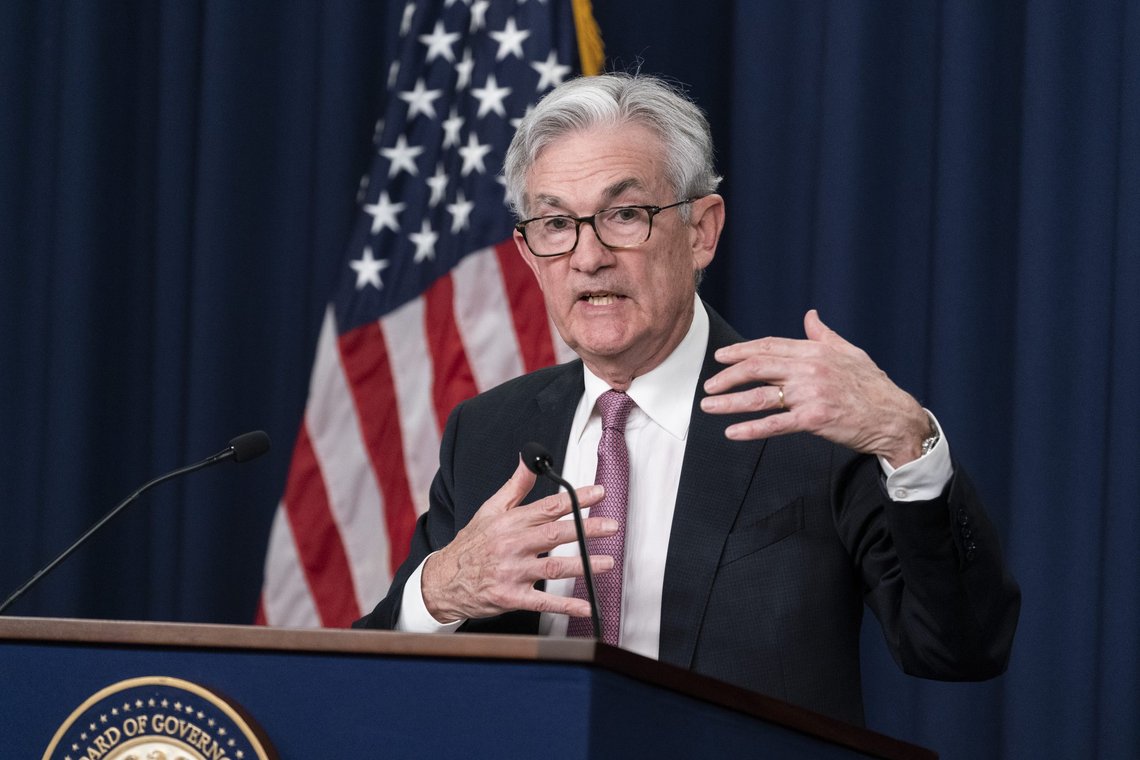 FILE - Federal Reserve Board Chair Jerome Powell speaks during a news conference at the Federal Reserve, Wednesday, May 4, 2022 in Washington. The Federal Reserve is expected to announce its largest interest rate hike since 1994 — a bigger increase than it had previously signaled and a sign that the central bank is struggling to restrain stubbornly high inflation. (AP Photo/Alex Brandon, File) FILE - Federal Reserve Board Chair Jerome Powell speaks during a news conference at the Federal Reserve, Wednesday, May 4, 2022 in Washington. The Federal Reserve is expected to announce its largest interest rate hike since 1994 — a bigger increase than it had previously signaled and a sign that the central bank is struggling to restrain stubbornly high inflation. (AP Photo/Alex Brandon, File)