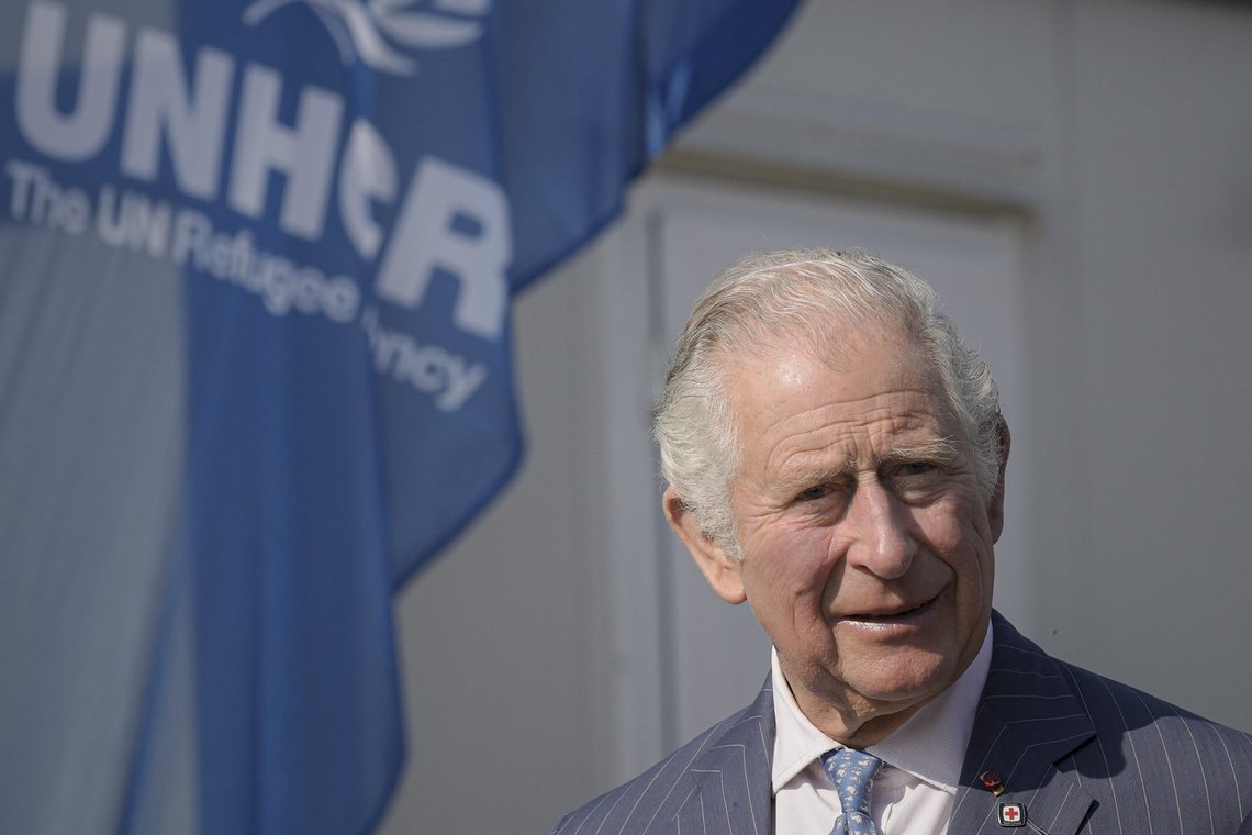 FILE - Britain's Prince Charles arrives at a center for refugees fleeing the war in neighboring Ukraine, inside the Romexpo convention center, in Bucharest, Romania, May 25, 2022. Citing unnamed sources, The Times newspaper reported late Friday June 10, 2022 that Prince Charles has criticized the government's plan to start deporting some asylum-seekers to Rwanda, calling it “appalling." (AP Photo/Vadim Ghirda, File) FILE - Britain's Prince Charles arrives at a center for refugees fleeing the war in neighboring Ukraine, inside the Romexpo convention center, in Bucharest, Romania, May 25, 2022. Citing unnamed sources, The Times newspaper reported late Friday June 10, 2022 that Prince Charles has criticized the government's plan to start deporting some asylum-seekers to Rwanda, calling it “appalling." (AP Photo/Vadim Ghirda, File)