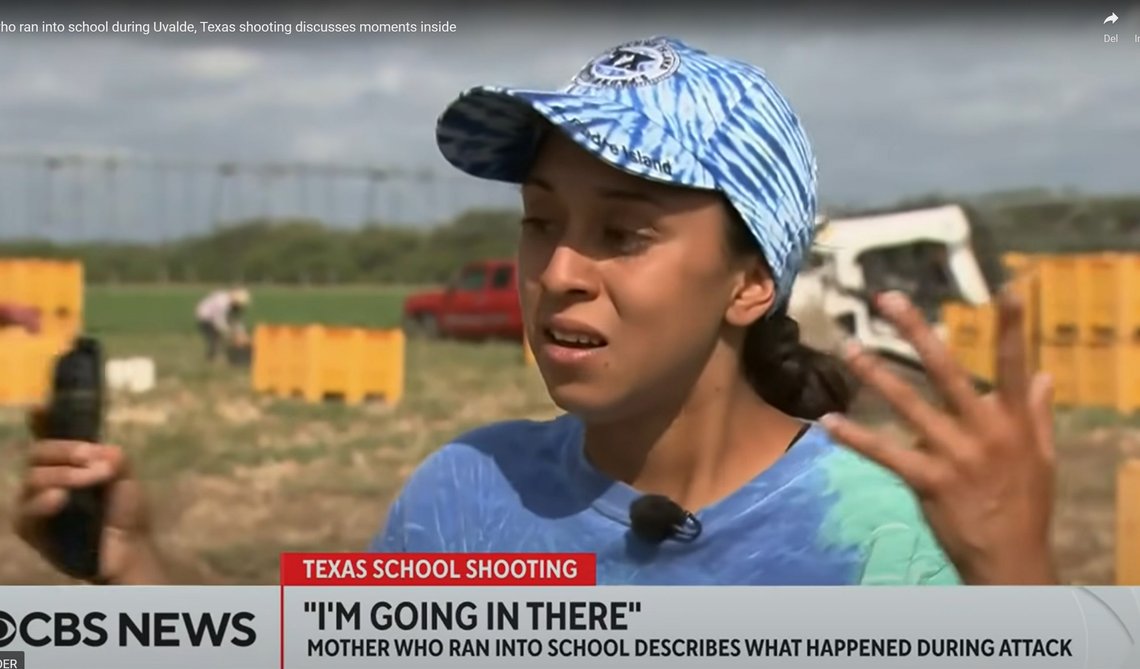 – Alt politiet gjorde var å vise aggresjon overfor oss foreldre som var mer enn villig til å gå inn i skolebygningen, fortalte landarbeideren Angeli Rose Gomez til CBS. Foto: Skjermdump CBS – Alt politiet gjorde var å vise aggresjon overfor oss foreldre som var mer enn villig til å gå inn i skolebygningen, fortalte landarbeideren Angeli Rose Gomez til CBS. Foto: Skjermdump CBS