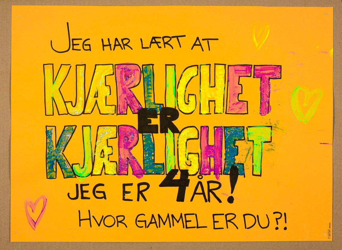 Et eksempel på selvinnlysende tekst som brukes i barnehagen for 4-åringer. Skjermdump Lillesand Pride Et eksempel på selvinnlysende tekst som brukes i barnehagen for 4-åringer. Skjermdump Lillesand Pride