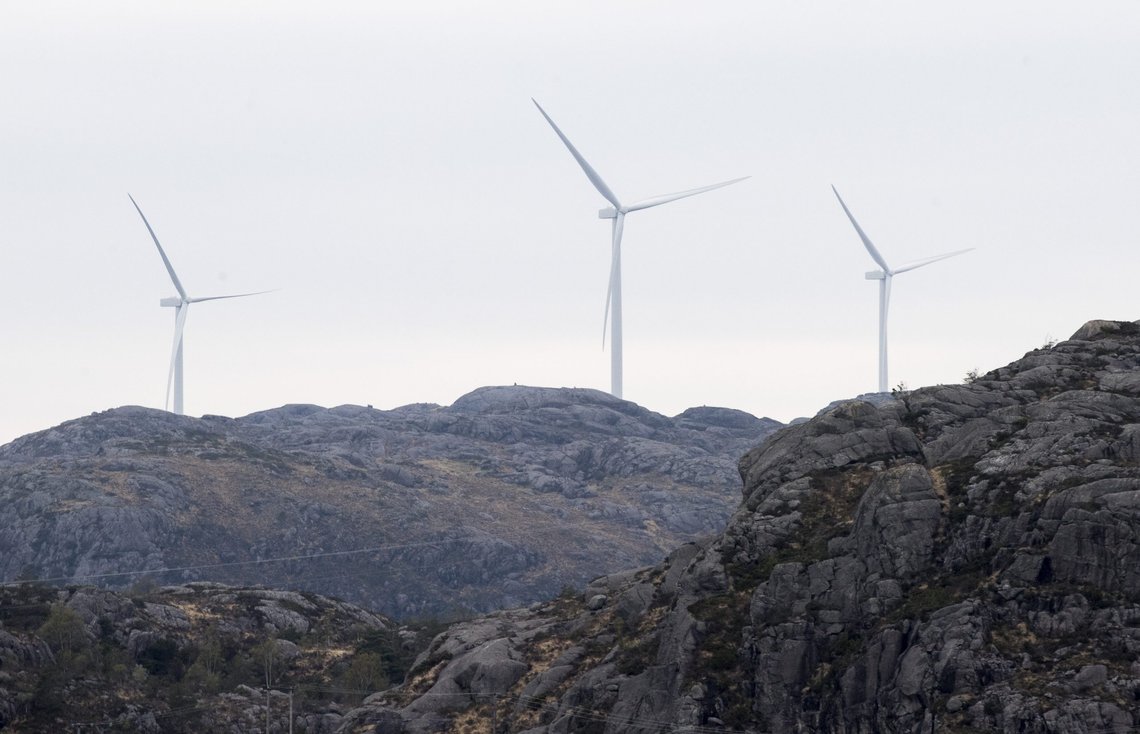 Vindmøller i Eigersund kommune i Rogaland.
Foto: Terje Pedersen / NTB Vindmøller i Eigersund kommune i Rogaland.
Foto: Terje Pedersen / NTB