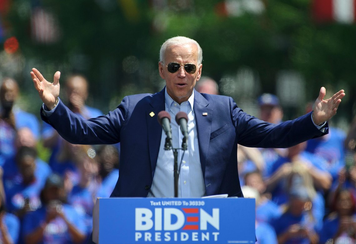 Shutterstock: PHILADELPHIA - MAY 18, 2019: Former vice-president Joe Biden formally launches his 2020 presidential campaign during a rally May 18, 2019, at Eakins Oval in Philadelphia.
Contributor: Matt Smith Photographer. Allen Town, Pennsylvania, USA Shutterstock: PHILADELPHIA - MAY 18, 2019: Former vice-president Joe Biden formally launches his 2020 presidential campaign during a rally May 18, 2019, at Eakins Oval in Philadelphia.
Contributor: Matt Smith Photographer. Allen Town, Pennsylvania, USA