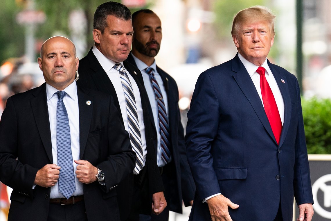 Former President Donald Trump departs Trump Tower, Wednesday, Aug. 10, 2022, in New York, on his way to the New York attorney general's office for a deposition in a civil investigation. (AP Photo/Julia Nikhinson) Former President Donald Trump departs Trump Tower, Wednesday, Aug. 10, 2022, in New York, on his way to the New York attorney general's office for a deposition in a civil investigation. (AP Photo/Julia Nikhinson)