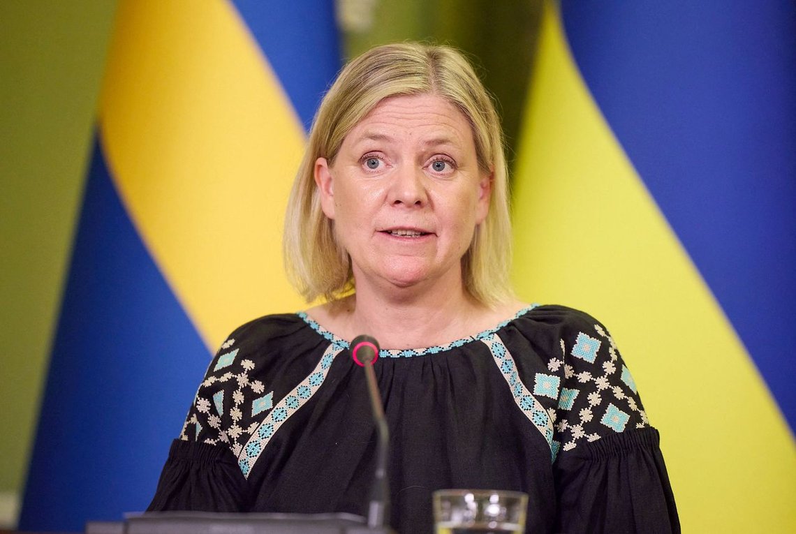Sveriges statsminister Magdalena Andersson (S) stiller ikke opp på partilederdebatten i forbindelse med Stockholm Pride fredag. Foto: STRINGER/ UKRAINIAN PRESIDENTIAL PRESS SERVICE/ AFP/ NTB Sveriges statsminister Magdalena Andersson (S) stiller ikke opp på partilederdebatten i forbindelse med Stockholm Pride fredag. Foto: STRINGER/ UKRAINIAN PRESIDENTIAL PRESS SERVICE/ AFP/ NTB