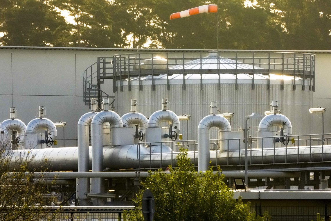 FILE Morning light lights the landfall facility of the Nord Stream 1 Baltic Sea pipeline and the transfer station of the OPAL gas pipeline, the Baltic Sea Pipeline Link, in Lubmin, Germany, Thursday, July 21, 2022. Germans are facing a new tax on natural gas use that could cost the average household several hundred euros a year and is aimed at rescuing importers slammed by Russian cutbacks tied to the war in Ukraine. An association of gas pipeline operators set the level at 2.4 euro cents per kilowatt hour under legislation passed by the German parliament. (AP Photo/Markus Schreiber, File) FILE Morning light lights the landfall facility of the Nord Stream 1 Baltic Sea pipeline and the transfer station of the OPAL gas pipeline, the Baltic Sea Pipeline Link, in Lubmin, Germany, Thursday, July 21, 2022. Germans are facing a new tax on natural gas use that could cost the average household several hundred euros a year and is aimed at rescuing importers slammed by Russian cutbacks tied to the war in Ukraine. An association of gas pipeline operators set the level at 2.4 euro cents per kilowatt hour under legislation passed by the German parliament. (AP Photo/Markus Schreiber, File)