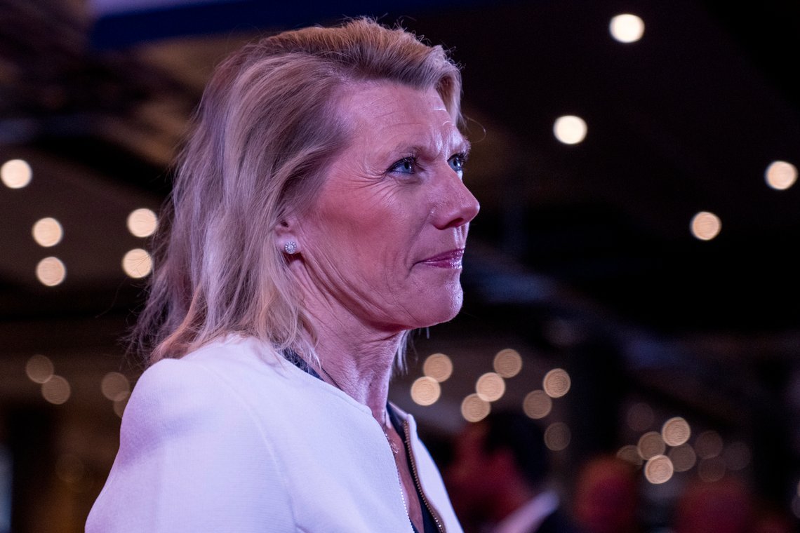 Konsernsjef Kjerstin Braathen i DNB har kjøpt en eiendom i Holmenkollen for 41 millioner kroner. Vi andre nordmenn bør helst lære oss å lide, sa hun omtrent samtidig som hun kjøpte den rådyre boligen. Foto: Javad Parsa /NTB Konsernsjef Kjerstin Braathen i DNB har kjøpt en eiendom i Holmenkollen for 41 millioner kroner. Vi andre nordmenn bør helst lære oss å lide, sa hun omtrent samtidig som hun kjøpte den rådyre boligen. Foto: Javad Parsa /NTB