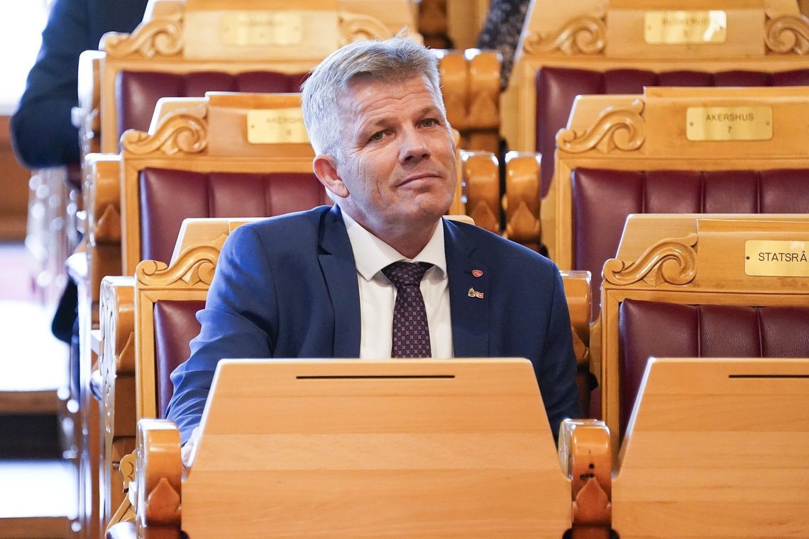 Fiskeri- og havminister Bjørnar Skjæran under spørretimen i Stortinget tidligere i år. Foto: Torstein Bøe / NTB Fiskeri- og havminister Bjørnar Skjæran under spørretimen i Stortinget tidligere i år. Foto: Torstein Bøe / NTB