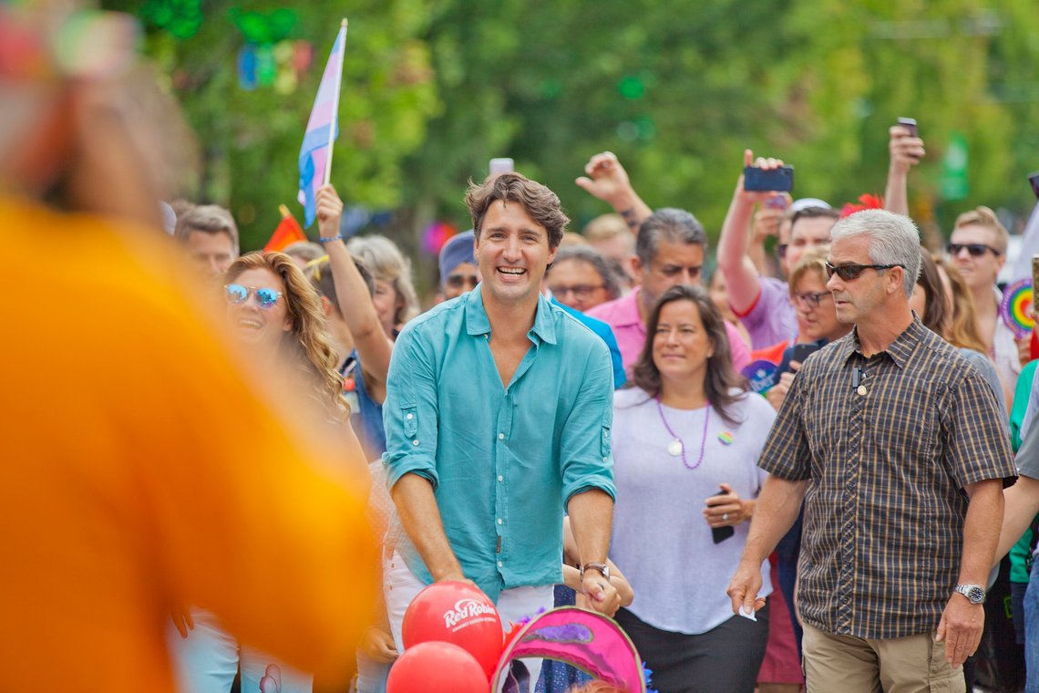 Justin Trudeau i Vancouver Pride 2016. Illustrasjonsfoto: GoToVan, Wikimedia Commons Justin Trudeau i Vancouver Pride 2016. Illustrasjonsfoto: GoToVan, Wikimedia Commons