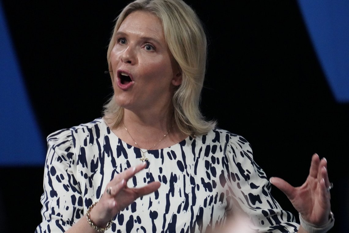 Arendal 20220818.
Sylvi Listhaug Frp under NRKs direktesendte partilederdebatt i Arendal torsdag kveld.
Foto: Ole Berg-Rusten / NTB Arendal 20220818.
Sylvi Listhaug Frp under NRKs direktesendte partilederdebatt i Arendal torsdag kveld.
Foto: Ole Berg-Rusten / NTB