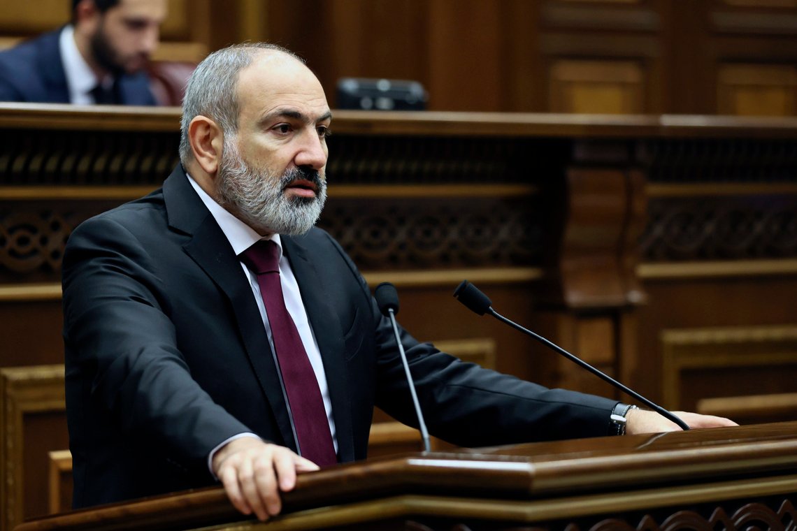 Armenias statsminister Nikol Pasjinian sier han er villig til å gi Aserbajdsjan enkelte innrømmelser om det fører til varig fred og sikkerhet i Armenia. Foto: Tigran Mehrabyan / PAN Photo via AP / NTB Armenias statsminister Nikol Pasjinian sier han er villig til å gi Aserbajdsjan enkelte innrømmelser om det fører til varig fred og sikkerhet i Armenia. Foto: Tigran Mehrabyan / PAN Photo via AP / NTB