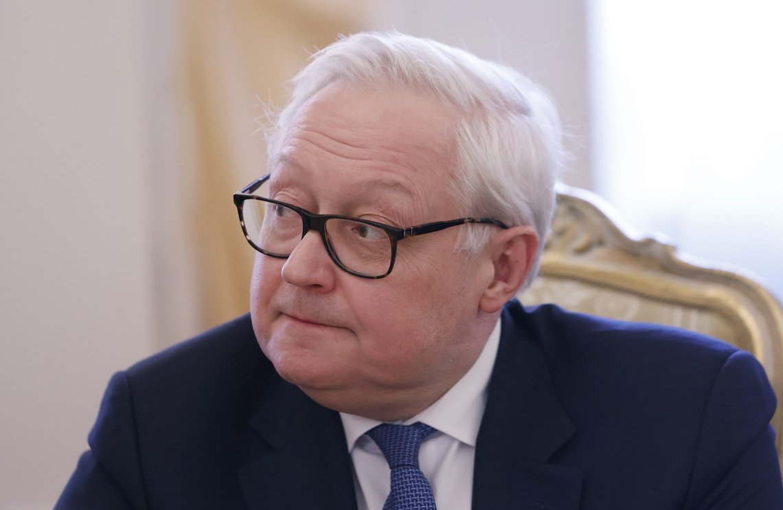 Russian Deputy Foreign Minister Sergei Ryabkov attends the talks between Russian Foreign Minister Sergey Lavrov and Iranian Foreign Minister Hossein Amir Abdollahian in Moscow, Russia, Tuesday, March 15, 2022. (Maxim Shemetov/Pool Photo via AP) Russian Deputy Foreign Minister Sergei Ryabkov attends the talks between Russian Foreign Minister Sergey Lavrov and Iranian Foreign Minister Hossein Amir Abdollahian in Moscow, Russia, Tuesday, March 15, 2022. (Maxim Shemetov/Pool Photo via AP)