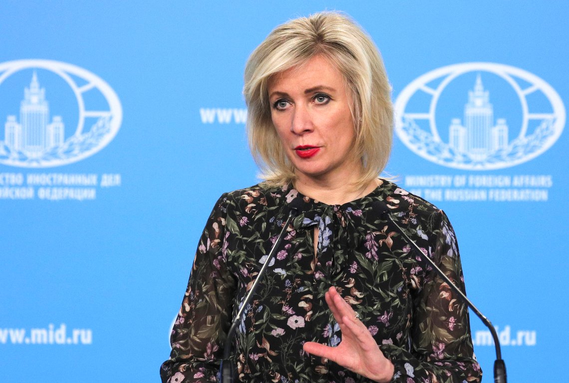 Det russiske utenriksdepartementets talskvinne Maria Zakharova under et møte i Moskva, april 2022.
Foto: Det russiske utenriksdepartementets pressetjeneste / AP /NTB Det russiske utenriksdepartementets talskvinne Maria Zakharova under et møte i Moskva, april 2022.
Foto: Det russiske utenriksdepartementets pressetjeneste / AP /NTB