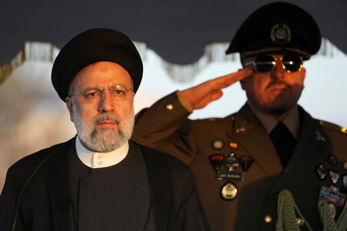 Iranian President Ebrahim Raisi reviews an honor guard during his official departure ceremony as he leaves Tehran's Mehrabad airport to New York to attend annual UN General Assembly meeting, Monday, Sept. 19, 2022. Raisi headed to New York on Monday, where he will be speaking to the U.N. General Assembly later this week, saying that he has no plans to meet with President Joe Biden on the sidelines of the U.N. event. (AP Photo/Vahid Salemi) Iranian President Ebrahim Raisi reviews an honor guard during his official departure ceremony as he leaves Tehran's Mehrabad airport to New York to attend annual UN General Assembly meeting, Monday, Sept. 19, 2022. Raisi headed to New York on Monday, where he will be speaking to the U.N. General Assembly later this week, saying that he has no plans to meet with President Joe Biden on the sidelines of the U.N. event. (AP Photo/Vahid Salemi)