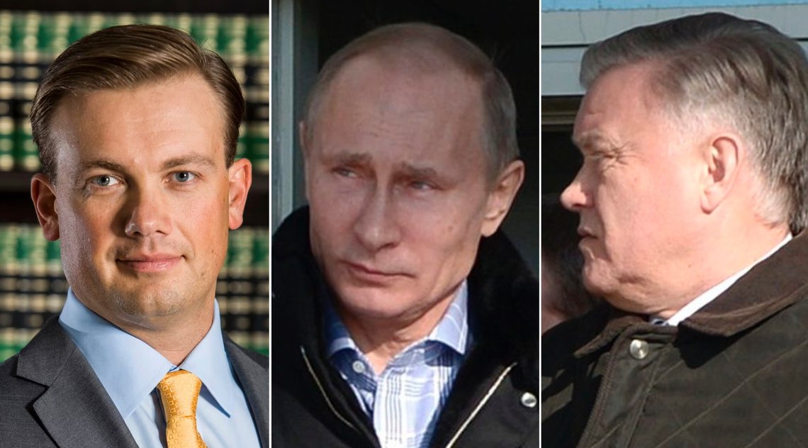 Andrej Yakunin, Vladimir Putin og Vladimir Yakunin. Foto: privat og AP / RIA-Novosti, Alexei Nikolsky, Presidential Press Service Andrej Yakunin, Vladimir Putin og Vladimir Yakunin. Foto: privat og AP / RIA-Novosti, Alexei Nikolsky, Presidential Press Service