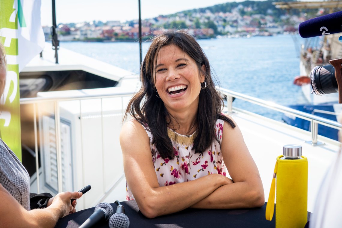 Lan Marie Berg vil gi bort alt Norge tjener på energi i bistand.
Foto: Ole Berg-Rusten / NTB Lan Marie Berg vil gi bort alt Norge tjener på energi i bistand.
Foto: Ole Berg-Rusten / NTB