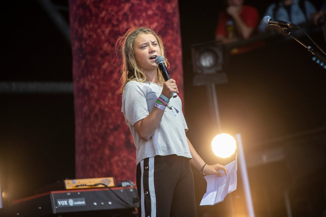 Greta Thunberg mistet oppmerksomheten under pandemien, men er på vei tilbake i manesjen. Her holder hun tale under Glastonbury Festival i juni. Foto: Joel C Ryan/Invision/ AP /NTB Greta Thunberg mistet oppmerksomheten under pandemien, men er på vei tilbake i manesjen. Her holder hun tale under Glastonbury Festival i juni. Foto: Joel C Ryan/Invision/ AP /NTB
