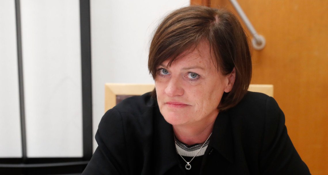 Advokat Mette Yvonne Larsen kom med sterke anklager mot TV 2-ledelsen i sin prosedyre fredag. Foto: Terje Bendiksby / NTB Advokat Mette Yvonne Larsen kom med sterke anklager mot TV 2-ledelsen i sin prosedyre fredag. Foto: Terje Bendiksby / NTB