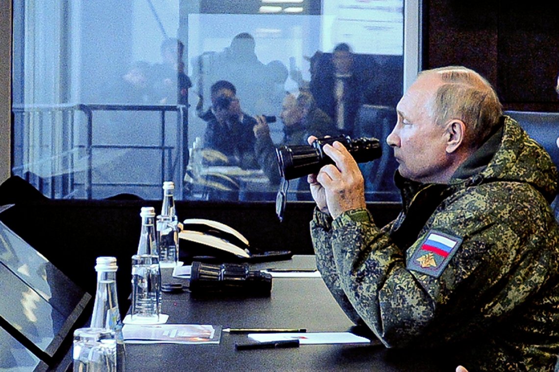 FILE - Russian President Vladimir Putin watches the Vostok 2022 (East 2022) military exercise in far eastern Russia, outside Vladivostok, on Tuesday, Sept. 6, 2022. Putin has signaled that he could resort to nuclear weapons to protect the Russian gains in Ukraine - the harrowing rhetoric that shattered a mantra of stability he has repeated throughout his 22-year rule. (Mikhail Klimentyev, Sputnik, Kremlin Pool Photo via AP, File) FILE - Russian President Vladimir Putin watches the Vostok 2022 (East 2022) military exercise in far eastern Russia, outside Vladivostok, on Tuesday, Sept. 6, 2022. Putin has signaled that he could resort to nuclear weapons to protect the Russian gains in Ukraine - the harrowing rhetoric that shattered a mantra of stability he has repeated throughout his 22-year rule. (Mikhail Klimentyev, Sputnik, Kremlin Pool Photo via AP, File)